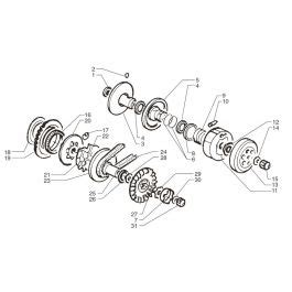 Variateur Koppeling Yamaha Jog R AC 2 Takt