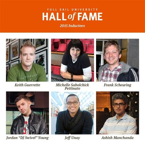 Full Sail University Announces 7th Annual Hall of Fame Induction Class