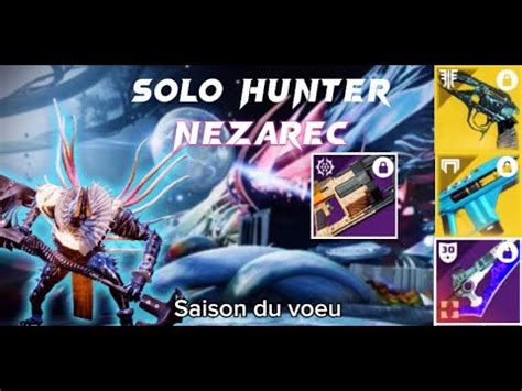 Destiny 2 SOLO HUNTER NEZAREC No Heavy Origine Des Cauchemars PS5 FR