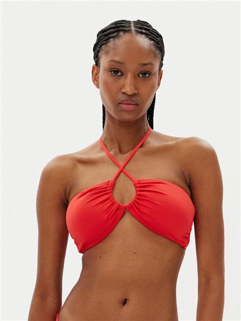 MICHAEL Michael Kors Góra od bikini MM7M327 Czerwony Modivo pl