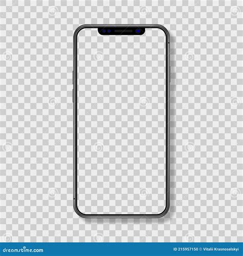 Iphone Iphone Mockup Device With Blank Screen Realistic Models Smartphone Editorial Vector