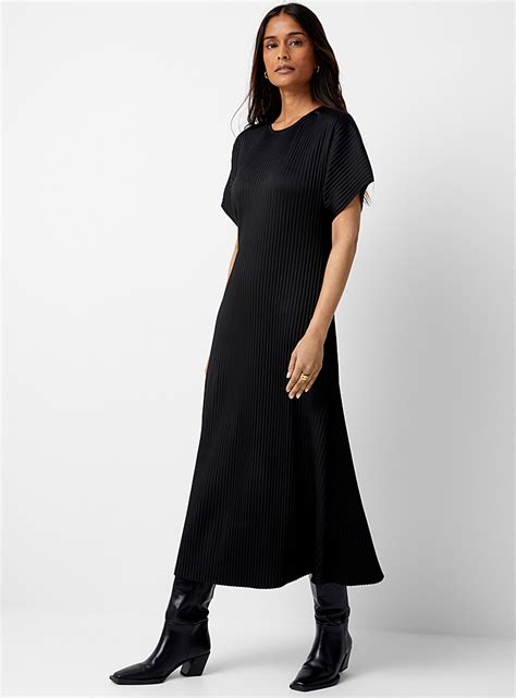 Silky Pleated Maxi Dress Contemporaine Long Dresses And Maxi Dresses