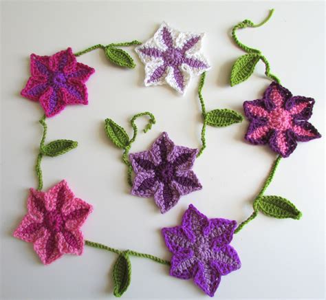 Clematis Garland Bunting Pattern By Antidote Yarns And Designs