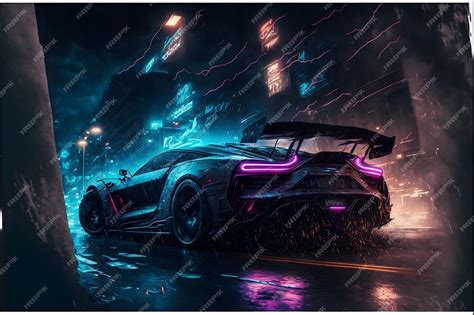 Premium Photo | Sports car wallpaper, lightning falling speed concept