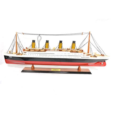 Handcrafted Titanic Wooden Cruise Ship Model : Mahogany Replica Boat