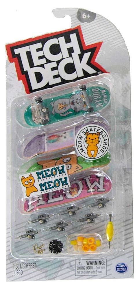 Tech Deck Zestaw 4 Deskorolki Fingerboardy Meow Do Złożenia Akcesoria Spin Master Sklep