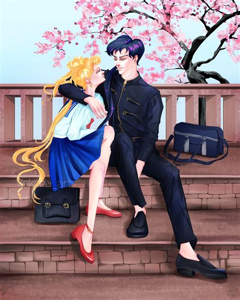artstation sailor moon romantic art seiya  usagi