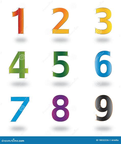 Set Of Icons And Logo Elements Numbers 1 To 9 Royalty Free Stock Image