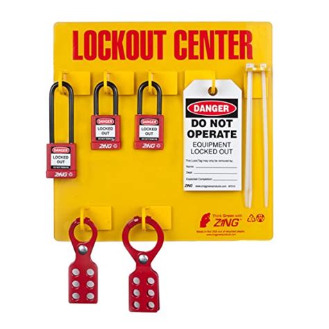 ZING GREEN PRODUCTS 7113 RECYCLOCKOUT 3 PADLOCK LOCKOUT 태그아웃 보드 스테이션 11