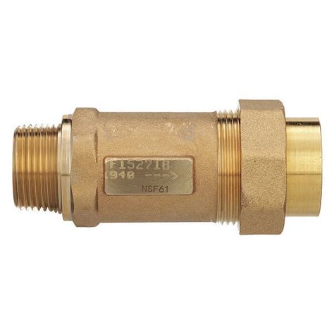 Zurn Mnpt X Union Fnpt Low Lead Bronze Dual Check Valve Mx Uf Xl