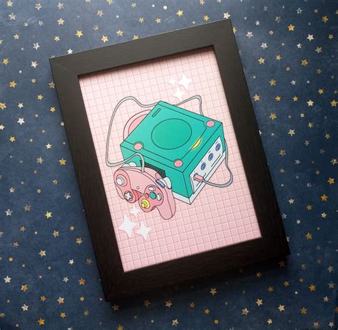 Retro Gamecube Art Print - Etsy