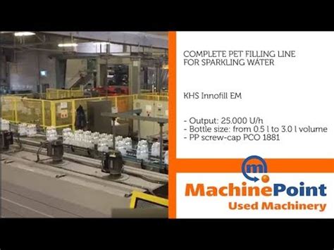 KHS Innofill EM Used COMPLETE PET FILLING LINE FOR SPARKLING WÁTER