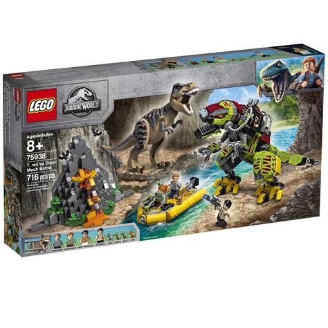 LEGO Jurassic World T. rex vs Dino Mech Battle 75938 (716 Pieces)- Buy ...