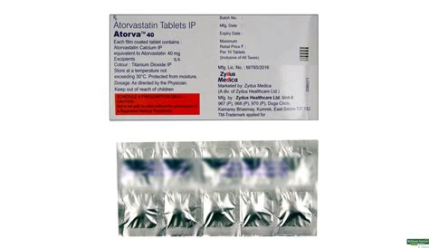 Buy Atorva 40mg 10 Tablets Online At Best Prices Wellness Forever