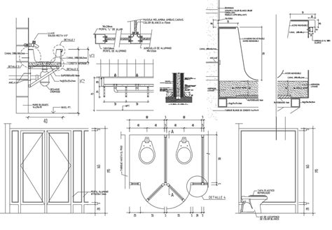 Toilet Plan Elevation And Section Detail Dwg File Cadbull