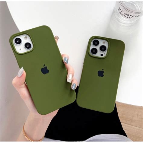 Capa Case Capinha Aveludada Silicone Verde Militar Para Iphone X Xs