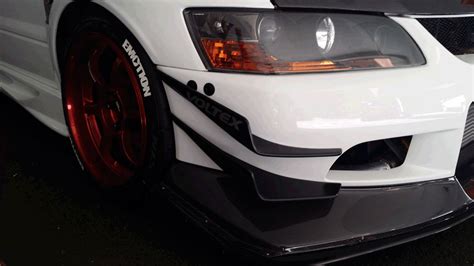 Evo 8 9 Bumper Kit Voltex Bumper Version Black Anodized Move Over Racing