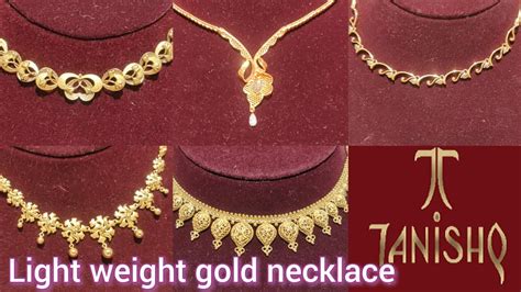 Tanishq Light Weight Gold Necklace Set Designs With Price Tanishq