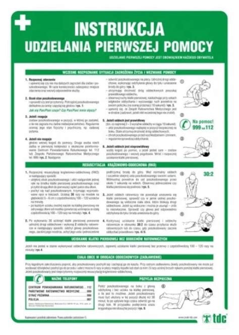 Instrukcja Pierwszej Pomocy Cm X Cm Pcv Specmarket