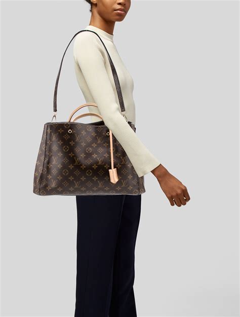 Louis Vuitton Monogram Montaigne Gm Brown Handle Bags Handbags