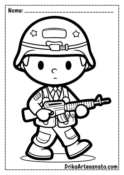 Desenho De Soldado Para Imprimir - 50 Desenhos de Soldados para Colorir Grátis em PDF