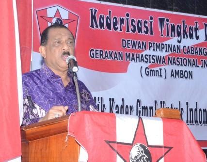 Wali Kota Buka Kaderisasi Tingkat Dasar Dpc Gmni Ambon Pemerintah