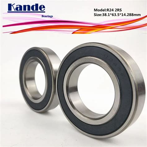 Kande Bearings R24 2pcs Abec 1 R24 2rs Inch Bearing 38 1 63 5 14 288mm