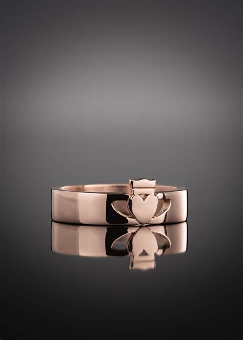 Rose Gold Claddagh Ring Modern – Claddagh Design