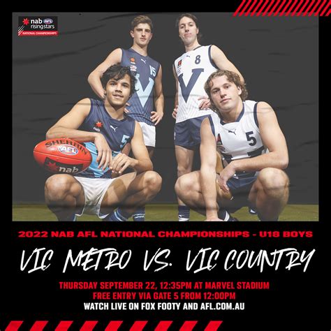 NAB League On Twitter Today S The Day Vic Metro And Vic Country