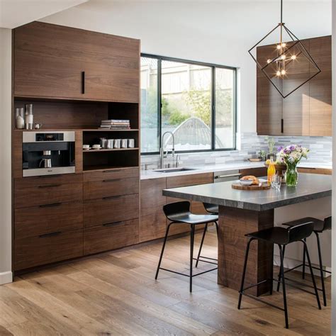 Midcentury Modern Kitchen Features Walnut Cabinets Artofit