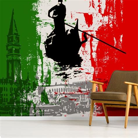 Italian Flag Abstract Wall Mural | Wallsauce US