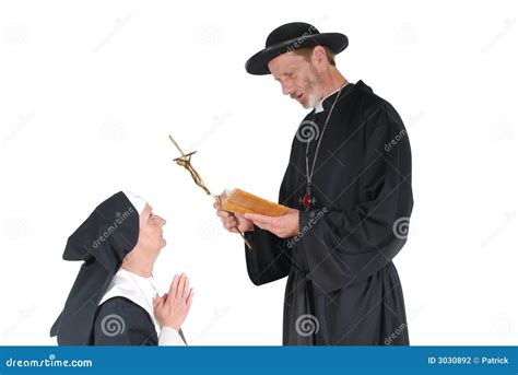 Praying Nun And Priest Stock Photo Image Of Lifestyle 3030892