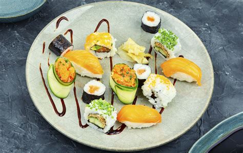 Variety of Japanese sushi | Food Images ~ Creative Market