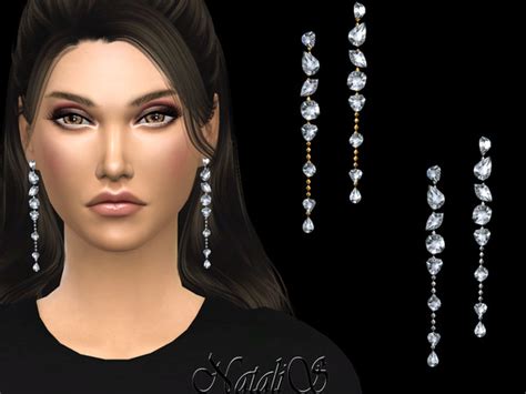 The Sims Resource Natalis Dazzling Gems Drop Earrings