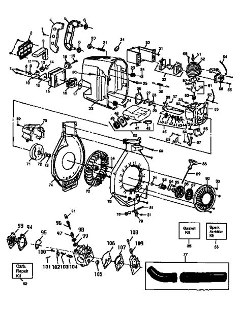 Craftsman 46cc Backpack Blower Parts Diagram