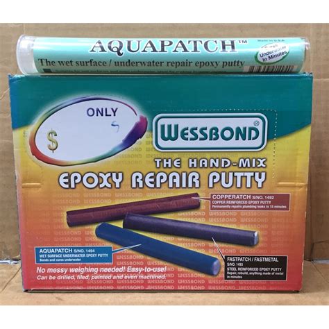 Jual Lem Epoxy Repair Putty Aquapatch Wessbond Shopee Indonesia