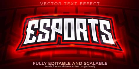 Efeito De Texto Esport Jogador Edit Vel E Estilo De Texto Neon Vetor