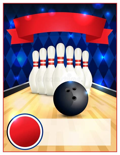 Blank Bowling Flyer Template Illustration Stock Vector - Illustration ...