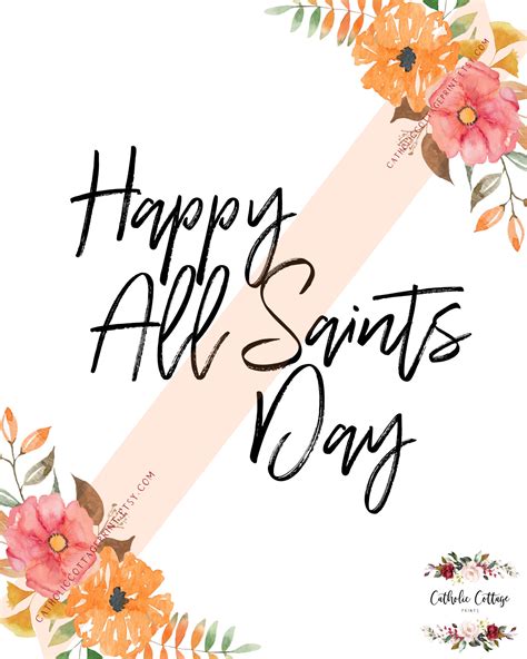 Happy All Saints Day printable - Catholic digital download