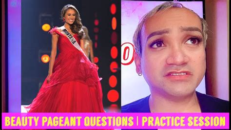 Pageant Questions Practice Session Youtube