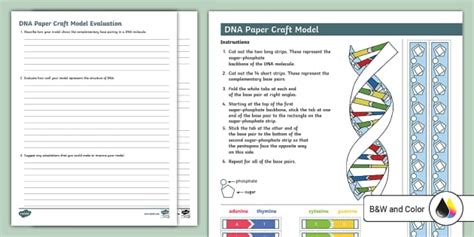 DNA Helix Paper Craft Profesor Hizo Twinkl