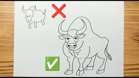 How To Drawing Angry Bull Easy Youtube