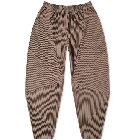 Homme Plissé Issey Miyake JF131 Pant Alpaca Brown END AU