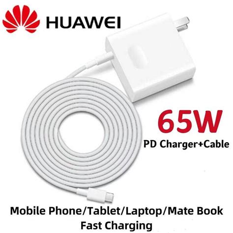 Huawei 65w Pd Super Fast Charger Usb C To Type C Cable For Huawei P40 Pro Mate Xs P30 Mate30 Pro