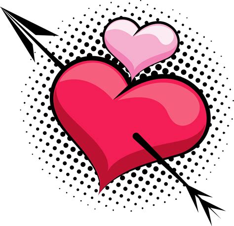 Hearts Love With Arrow Png