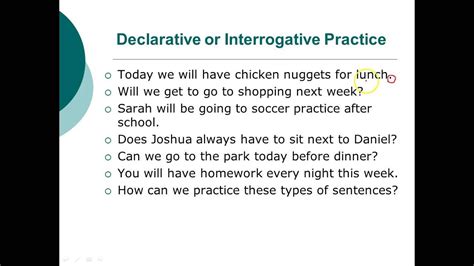 Interrogative And Declarative Sentences