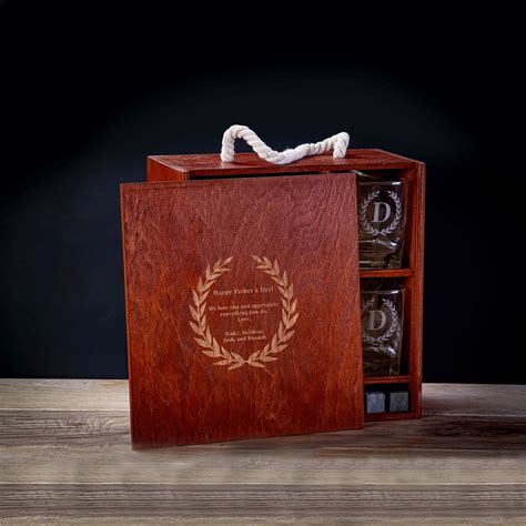 Personalized Whiskey Decanter Set With Wood BoxGroomsman Etsy