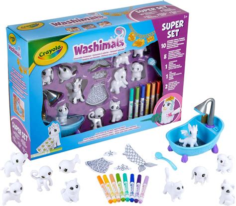 CRAYOLA - Washimals - Super Set 10 Pets and 2 Costumes - Game and Gift ...