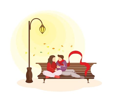 Premium Vector Young Happy Couple In Love Spend Autumn Fall Time