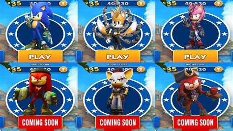 Sonic Dash All Sonic Prime Characters Unlocked Update Boscage Maze Sonic Tails Nine Rusty